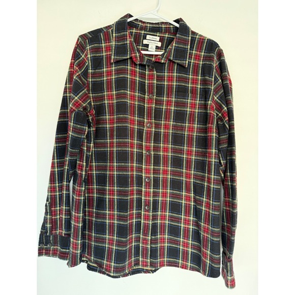 LL Bean Other - LL Bean Men's Flannel Button Down Shirt Large Slightly Fitted Scotch Plaid Cabin